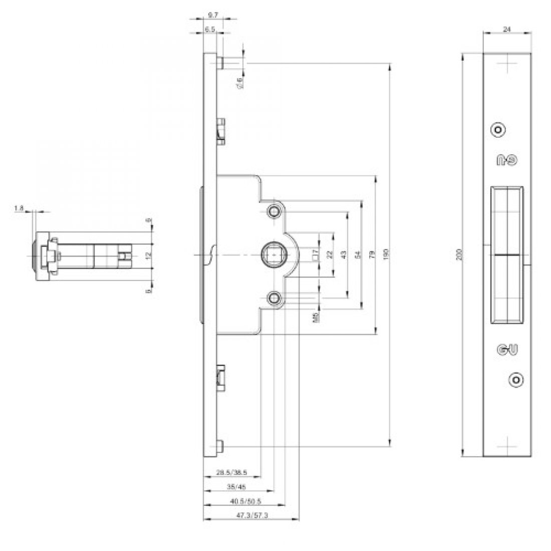 GU Alu Jet Locking Gear For Tilt & Turn Windows/ BiFold Door